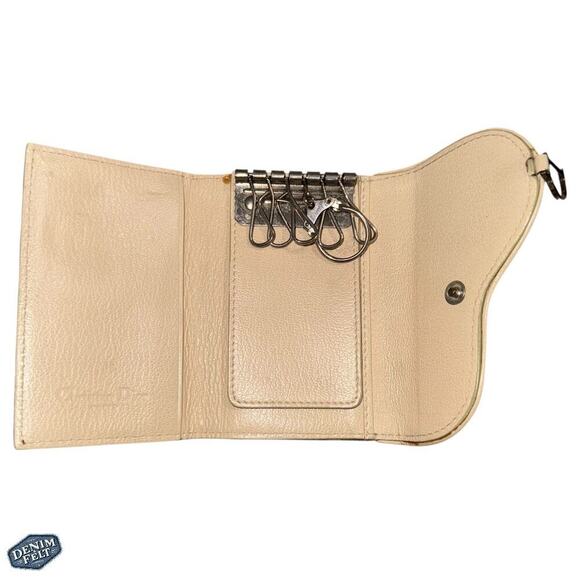 Christian Dior Vintage Diorissimo Floral Embroidered Trotter Wallet/Key Holder - Picture 13 of 16